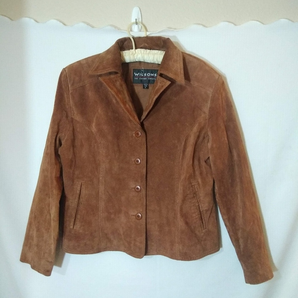 Wilson's leather XL Retro tan suede fall jacket